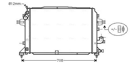 Радиатор охлаждения двигателя ava cooling systems OL2489