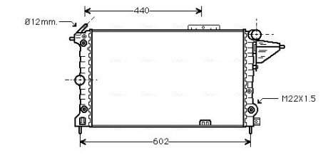 Радіатор охолодження двигуна ava cooling systems OLA2120