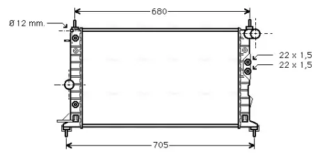 Радіатор охолодження двигуна AVA Cooling Systems OLA2220