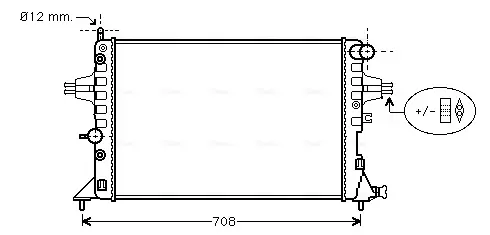 Радіатор охолодження двигуна AVA Cooling Systems OLA2254 (фото 1)