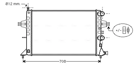 Радиатор охлаждения двигателя AVA cooling systems OLA2255