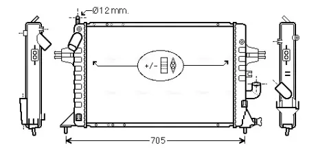 Радиатор охлаждения двигателя AVA cooling systems OLA2294