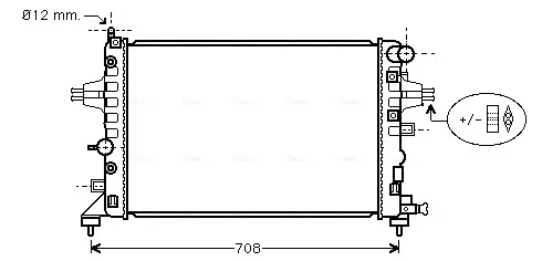 Радіатор охолодження двигуна AVA Cooling Systems OLA2362 (фото 1)
