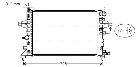 Радіатор охолодження двигуна ava cooling systems OLA 2362