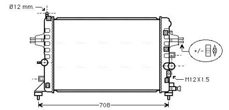 Радиатор охлаждения двигателя ava cooling systems OLA2363