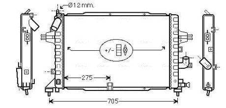 Радиатор охлаждения двигателя ava cooling systems OLA2364