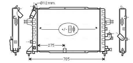 Радиатор охлаждения двигателя AVA cooling systems OLA2364