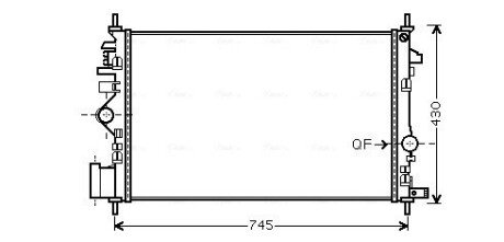 Радіатор охолодження двигуна ava cooling systems OLA2474 на Опель Инсигния а