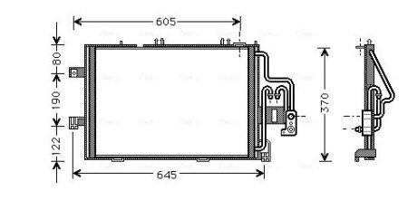 Радиатор охлаждения двигателя ava cooling systems OLA5307