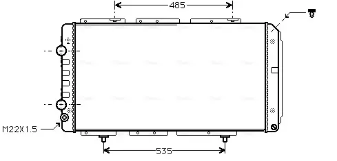 Радиатор охлаждения двигателя AVA cooling systems PE2150