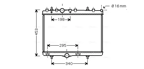 Радіатор охолодження двигуна AVA Cooling Systems PE2255 (фото 1)