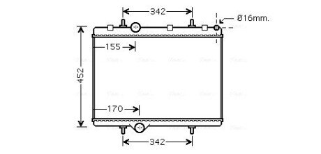 Радіатор охолодження двигуна ava cooling systems PE 2281