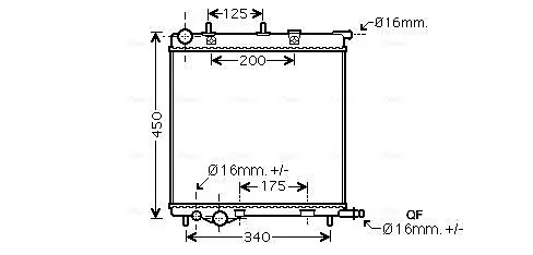 Радиатор охлаждения двигателя AVA cooling systems PE2368