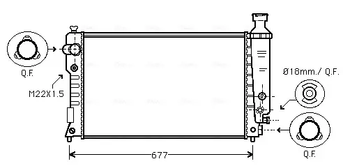 Радіатор охолодження двигуна AVA Cooling Systems PEA2125 (фото 1)