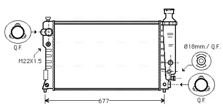 Радіатор охолодження двигуна AVA Cooling Systems PEA2125