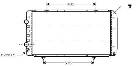 Радиатор охлаждения двигателя ava cooling systems PEA 2146 на Фиат Дукато 244