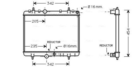 Радиатор охлаждения двигателя ava cooling systems PEA2280