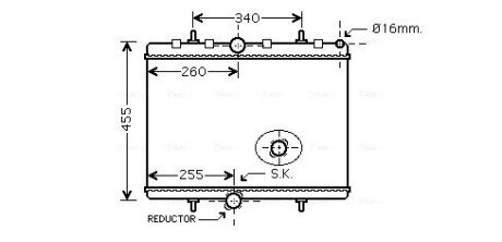 Радіатор охолодження двигуна ava cooling systems PEA2314