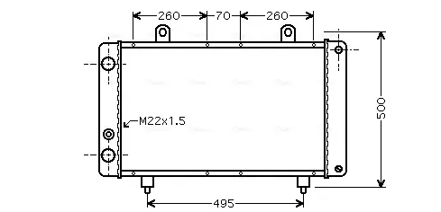 Радиатор охлаждения двигателя AVA cooling systems PEA2319