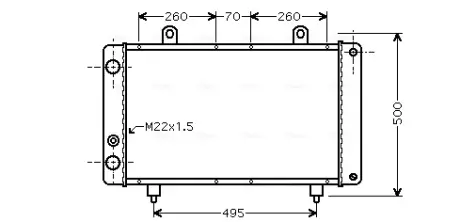 Радиатор охлаждения двигателя AVA cooling systems PEA2319
