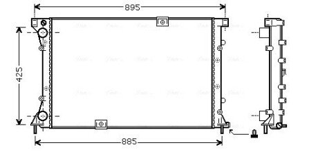 Радіатор охолодження двигуна ava cooling systems RT 2313