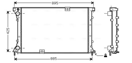 Радиатор охлаждения двигателя AVA cooling systems RT2313
