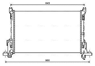 Радиатор охлаждения двигателя ava cooling systems RT2623 на Опель Виваро