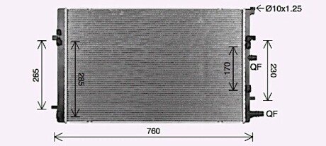 Радиатор охлаждения двигателя ava cooling systems RT2682 на Рено Megane