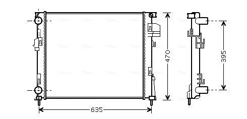 Радиатор охлаждения двигателя AVA cooling systems RTA2303