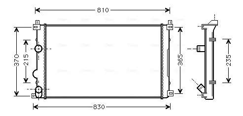 Радіатор охолодження двигуна AVA Cooling Systems RTA2322 (фото 1)
