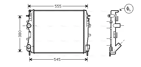 Радіатор охолодження двигуна AVA Cooling Systems RTA2325 (фото 1)