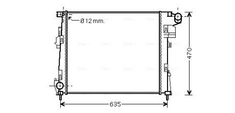 Радиатор охлаждения двигателя ava cooling systems RTA 2427