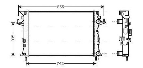 Радіатор охолодження двигуна ava cooling systems RTA2438 на Рено Лагуна 2