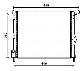 Радіатор охолодження двигуна ava cooling systems RTA2476 на Рено Sandero
