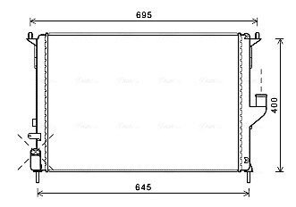 Радиатор охлаждения двигателя ava cooling systems RTA2477 на Рено Дастер
