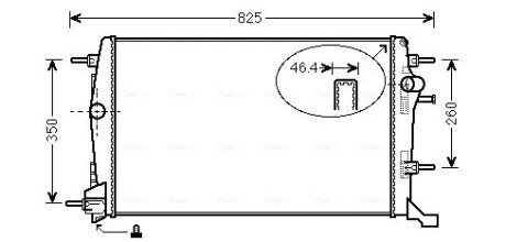 Радиатор охлаждения двигателя ava cooling systems RTA2616