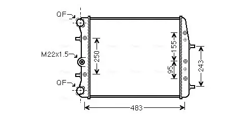 Радиатор охлаждения двигателя AVA cooling systems SAA2005