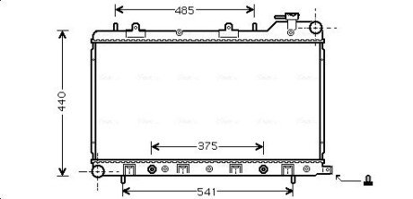 Радиатор охлаждения двигателя ava cooling systems SU2049 на Субару Форестер sg5
