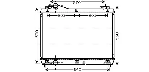 Радиатор охлаждения двигателя AVA cooling systems SZ2104