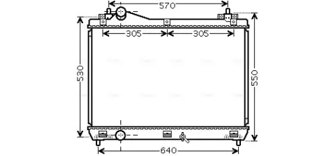 Радиатор охлаждения двигателя AVA cooling systems SZ2104