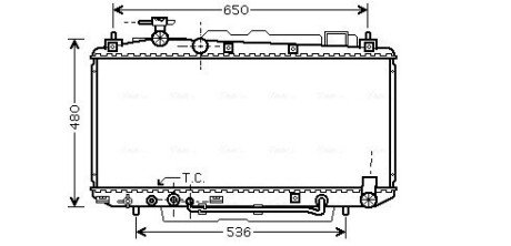 Радиатор охлаждения двигателя ava cooling systems TO2301 на Тойота Рав-4