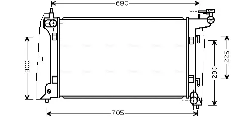 Радіатор охолодження двигуна AVA Cooling Systems TO2323 (фото 1)