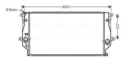Радіатор охолодження двигуна ava cooling systems TO2401 на Тойота Рав-4