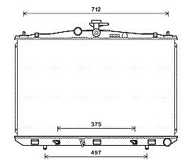 Радиатор охлаждения двигателя ava cooling systems TO2675 на Лексус Rx330