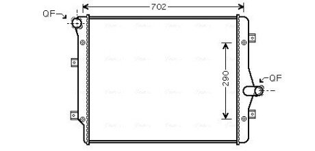 Радіатор охолодження двигуна ava cooling systems VN2208