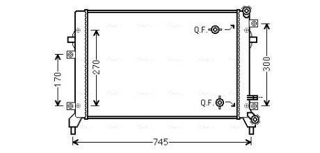 Радіатор охолодження двигуна ava cooling systems VN2295