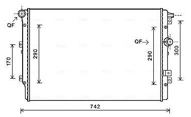 Радіатор охолодження двигуна AVA Cooling Systems VN2362 (фото 1)