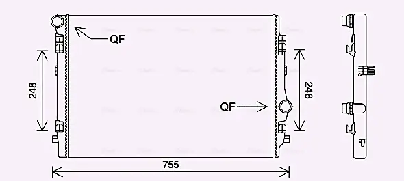 Радіатор охолодження двигуна AVA Cooling Systems VN2398 (фото 1)