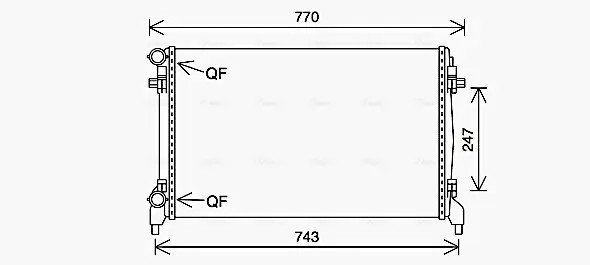 Радіатор охолодження двигуна AVA Cooling Systems VN2402 (фото 1)