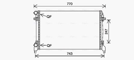 Радиатор охлаждения двигателя ava cooling systems VN2402 на Шкода Fabia 3